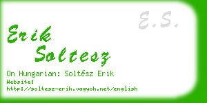 erik soltesz business card